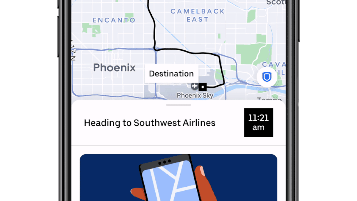 Rider recording audio with Uber