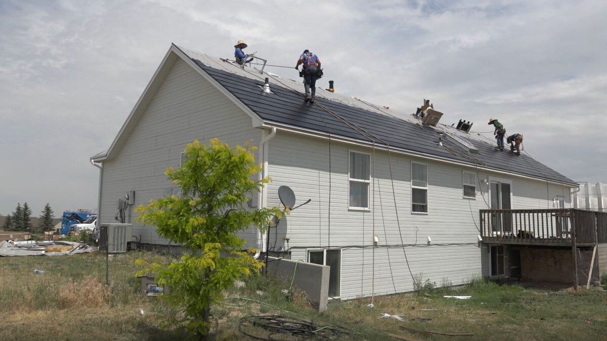 Cheyenne resident becomes first in state to install Tesla solar panel  roofing