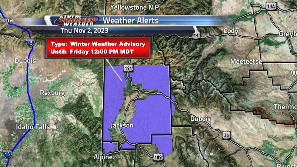 A Winter Weather Advisory is in effect until 12 PM Friday for parts of Western Wyoming into...