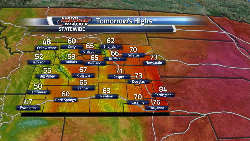 Temperatures will range from the 60s to the 80s in some locations