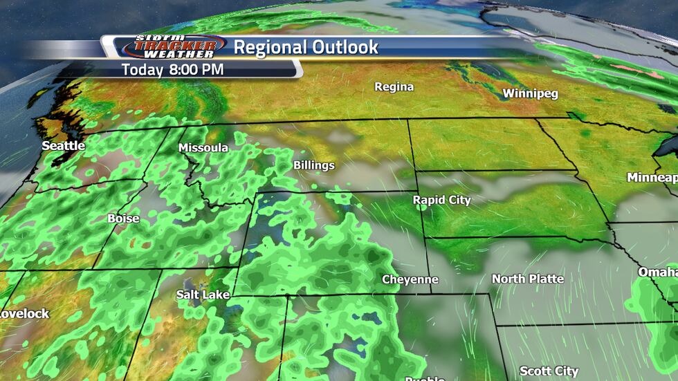 Scattered showers will be in the area tonight