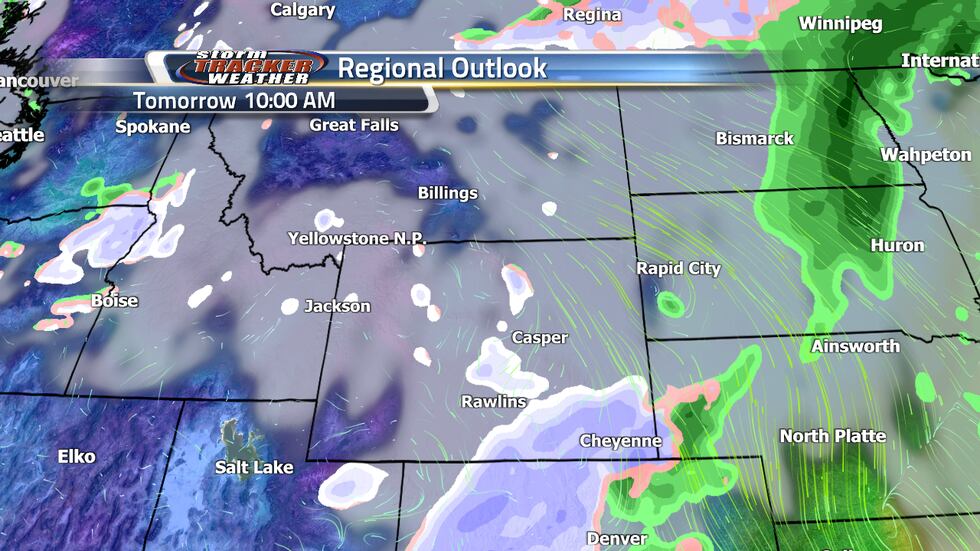 The snow meanwhile is expected to start tomorrow morning in Cheyenne