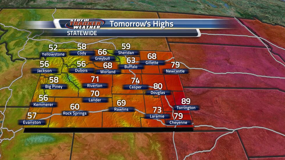 Summer-Like temperatures remaining headed into Sunday, with highs from the 70s to the 80s.