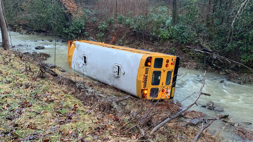 Letcher County school bus crashes into a coal truck in the Flat Gap Community.
