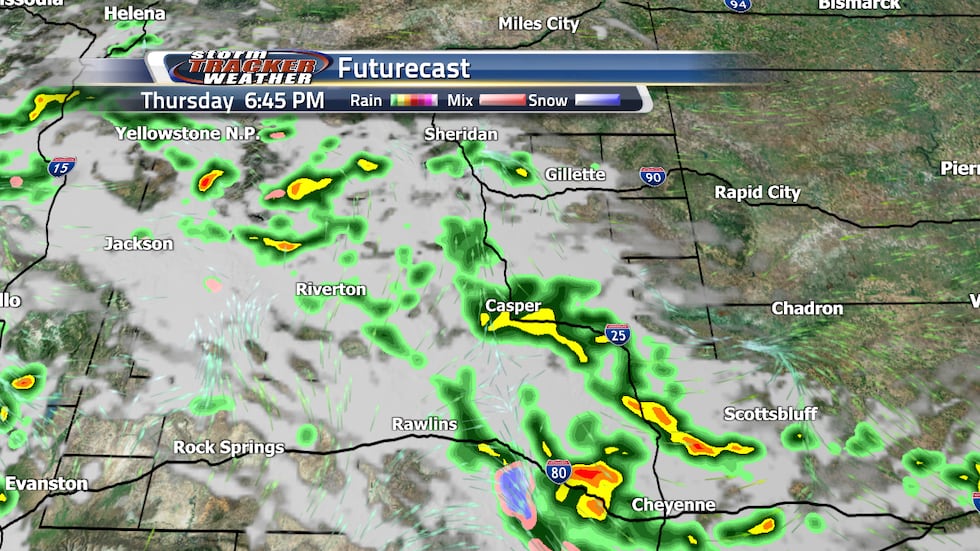 Storms will mainly move into the area on Thursday evening and some storms may be strong
