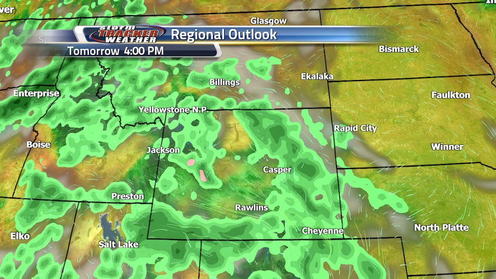 Scattered showers return to the area tomorrow afternoon
