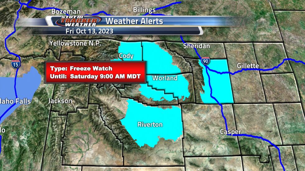 Freeze Watches are in effect through Sunday Morning