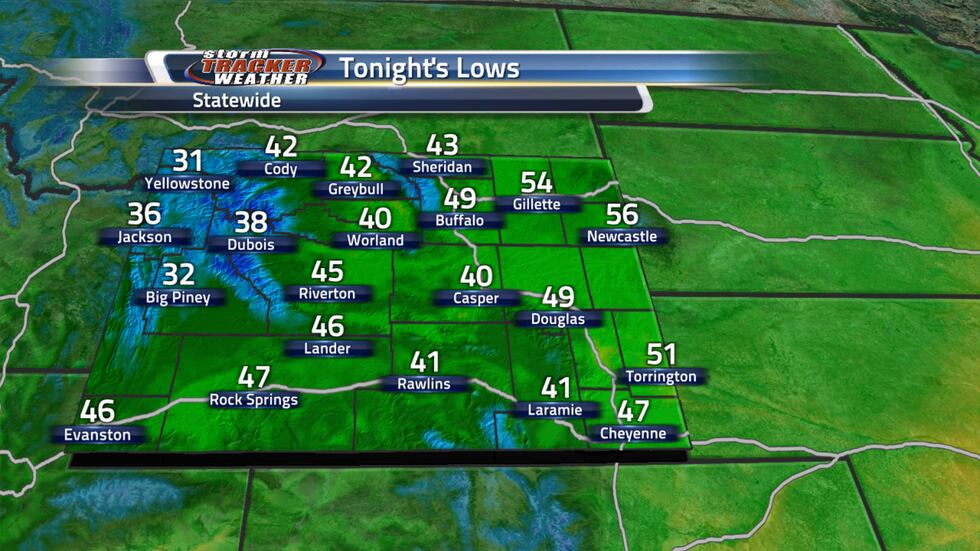 Temperatures cool, around the 30s and 40s.