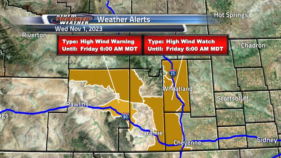 High Wind Watches and Warnings are in effect through Friday Morning for parts of southeast...
