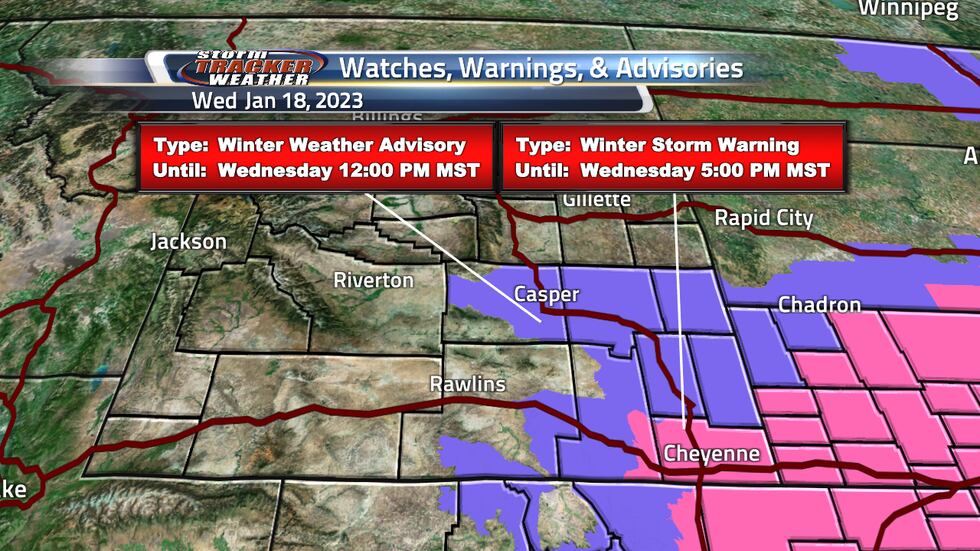 There is a Winter Storm Warning in effect for Cheyenne